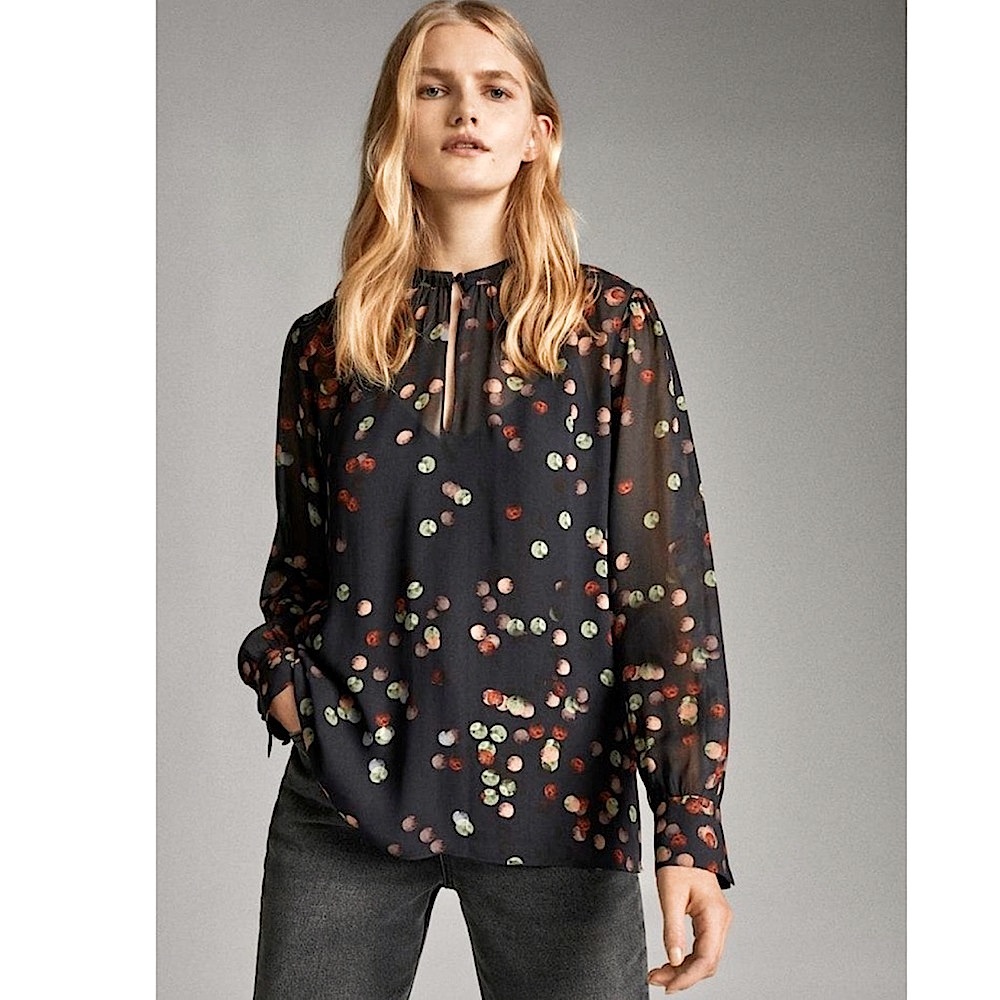 Mossimo Dutti sheer black blouse